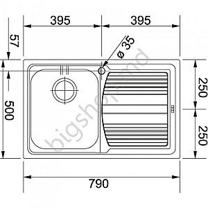 Chiuveta de bucatarie Franke Logica Line LLX 611 Right