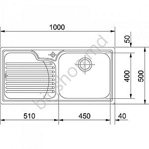Chiuveta de bucatarie Franke Galassia GAX 611 Left