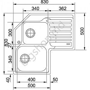 Chiuveta de bucatarie Franke Angolo STX 621-E Left