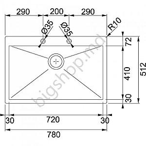 Chiuveta de bucatarie Franke Planar Incasso PPX 210-78 TL