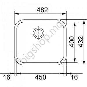 Chiuveta de bucatarie Franke Sottotop GAX 110-45 