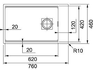 Chiuveta de bucatarie Franke KNG 110-62 Nero ( 125.0529.612 )