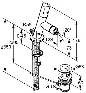 Baterie pentru bideu Kludi New Waves DN 10 (572160575)