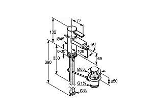 Baterie pentru bideu Kludi Zenta DN 10 (385308675)