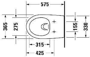Vas WC Duravit Architec Rimless White (45720900A1)