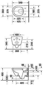 Vas WC Duravit D-neo Rimless White (45770900A1)