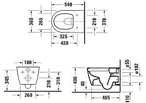 Vas WC Duravit Soleil Rimless (45910920A1)