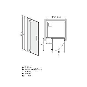 Usa de dus Sanplast DJ2L Space 90 S cm sbW0 (600-100-1640-42)