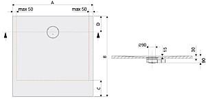 Cadita de dus Sanplast B-M Structure (645-360-0040-01)