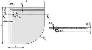 Cadita de dus Sanplast BP-M Space (645-290-0440-01)