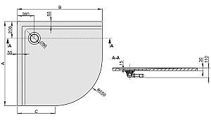 Cadita de dus Sanplast BP-M Space (645-290-0430-01)