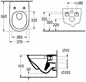 Vas WC Villeroy & Boch Subway 3.0 TwistFlush (4670TS01)
