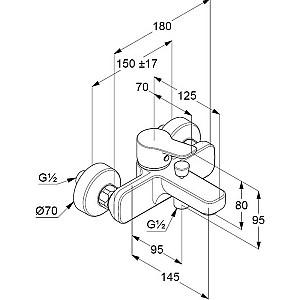 Baterie cada Kludi Pure & Easy DN 15 (376810565)