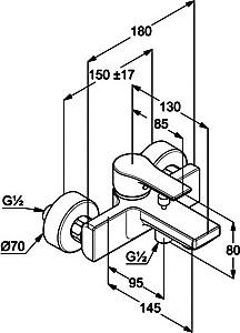 Baterie cada Kludi Zenta SL DN 15 (486700565)