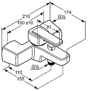 Baterie cada Kludi Q-beo DN 15 (504430575)