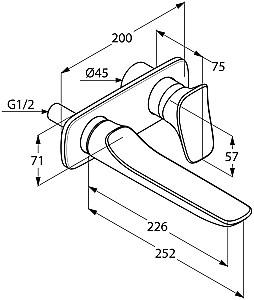 Baterie pentru lavoar Kludi Ambienta (532450575)