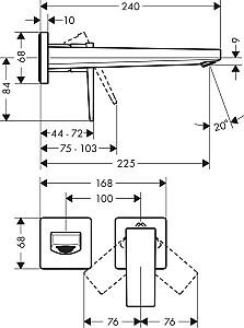 Baterie pentru lavoar Hansgrohe Metropol Gold (32526990)