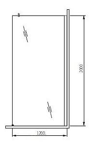 Paravan de dus Aquaform Soul 1200x2000