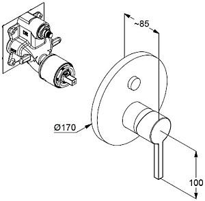 Baterie cada Kludi Nova Fonte Pura