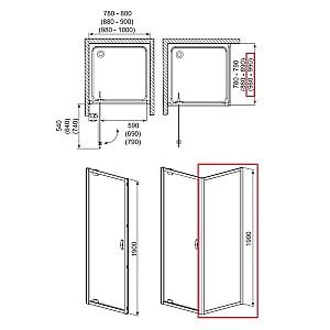 Paravan de dus Aquaform SALGADO