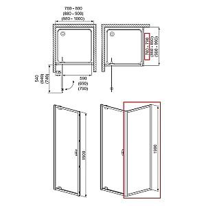 Paravan de dus Aquaform SALGADO