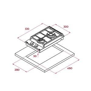Plita pe gaz incorporabila Teka GZC 32300