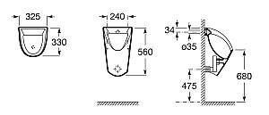 Pisoar Roca CHIC (359450)