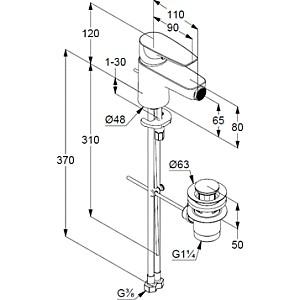 Baterie pentru bideu Kludi Pure & Solid (342160575)