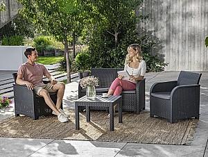 Set mobila de gradina Keter Rosalie Set Graphite/Gray