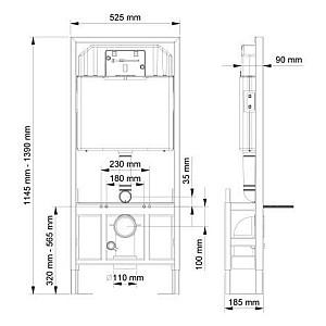 Instalatie wc incastrat cu cadru Visam SLIM 80 A112-002