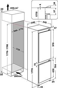 Frigider incorporabil Whirlpool WHC18T341