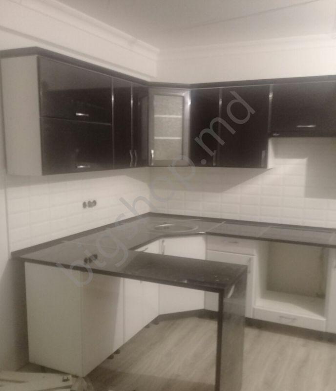 Set mobila bucatarie Big kitchen 2/2.2 m (Black and Gray)