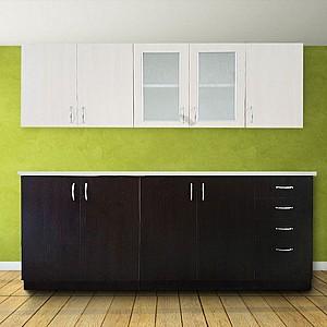 Set mobila bucatarie No Name Primo Plus Venghe închis / Stejar laptos