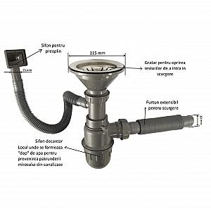 Chiuveta de bucatarie MIXXUS Z7749-08-180D