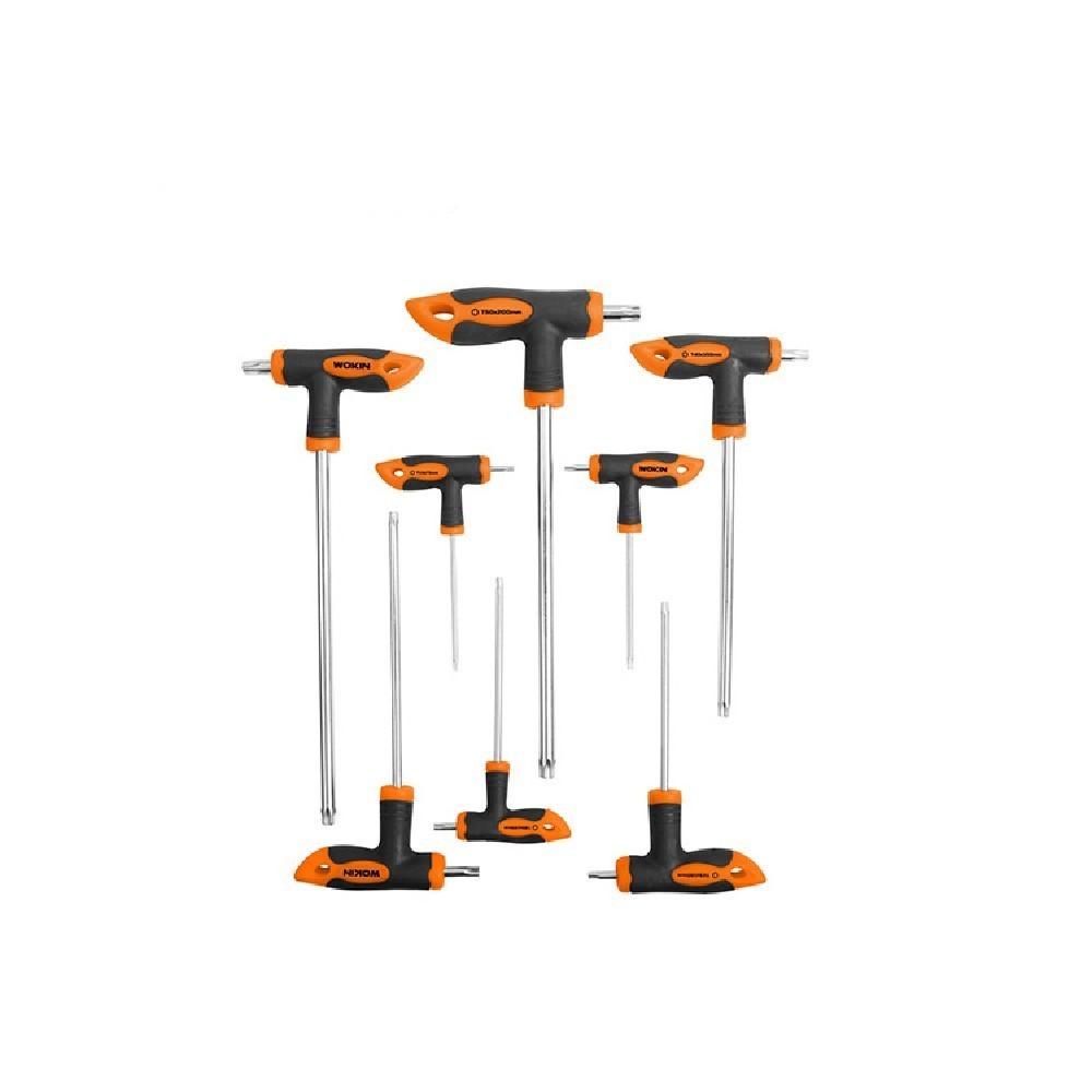 Set de surubelnite Wokin 8 bucati hexagonale torx cu maner T