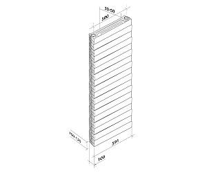 Radiator Royal Thermo PIANOFORTE TOWER NOIR SABLE 18 sectiuni