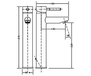 Baterie pentru lavoar Genebre TAU (65136184566)