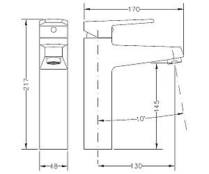 Baterie pentru lavoar Genebre KELOGIK COLD START