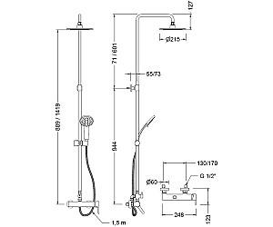 Set de duș Genebre OSLO BLACK (CM65111 19 41)