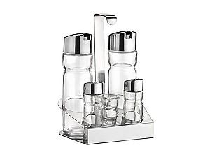 Recipiente pentru condimente PINTI Prima 5 piese (ulei otet sare piper si scobitori)