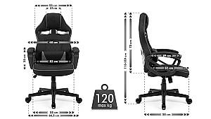 Fotoliu gaming SENSE7 Knight Fabric Black and Gray