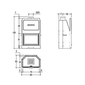 Focar semineu Piazzetta MA 260 SL
