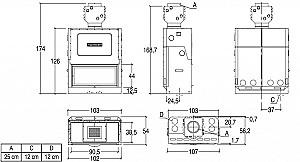 Focar semineu Piazzetta MA 263 SL PLUS