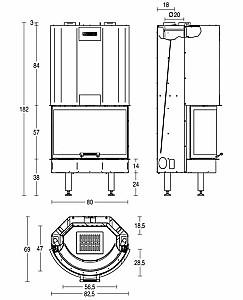Focar semineu Piazzetta HT 760 T
