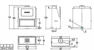 Focar semineu Piazzetta MA 263 SL