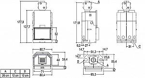 Focar semineu Piazzetta ME 70