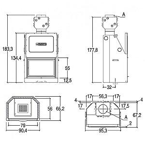 Focar semineu Piazzetta MA 261 SL PLUS
