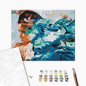 Tablou pe numere BrushMe Frumusețea lumii subacvatice 40х50 сm (în cutie)