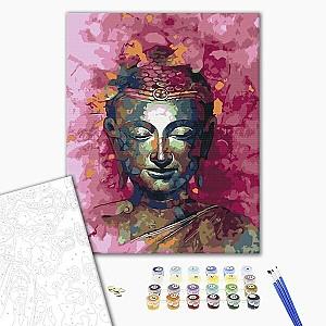 Tablou pe numere BrushMe Buddha în nuanțe de roz 40х50 сm (în cutie)