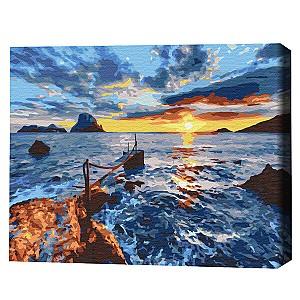 Tablou pe numere BrushMe La apus 40×50 cm (în cutie)